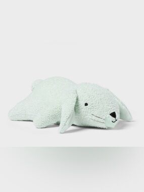 Bunny Weighted Plush Kids' Throw Pillow Mint - Pillowfort™